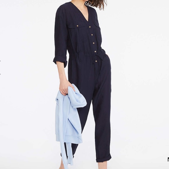 Lou & Grey Pants - NWT Lou & Grey Navy Utility Jumpsuit